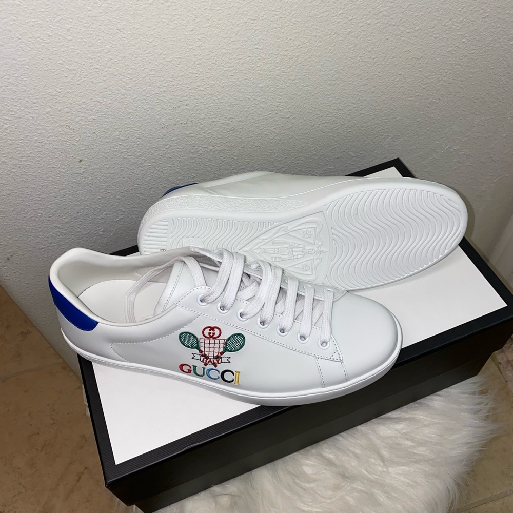 New💕Men’s Gucci Ace sneakers tennis logo - Picture 6 of 10